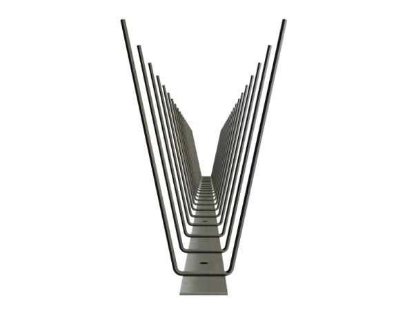 Taubenspikes 2-reihig auf V2A-Leiste