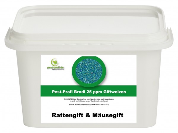 Pest Profi Brodi 25 ppm Giftweizen (Brodifacoum) 3kg